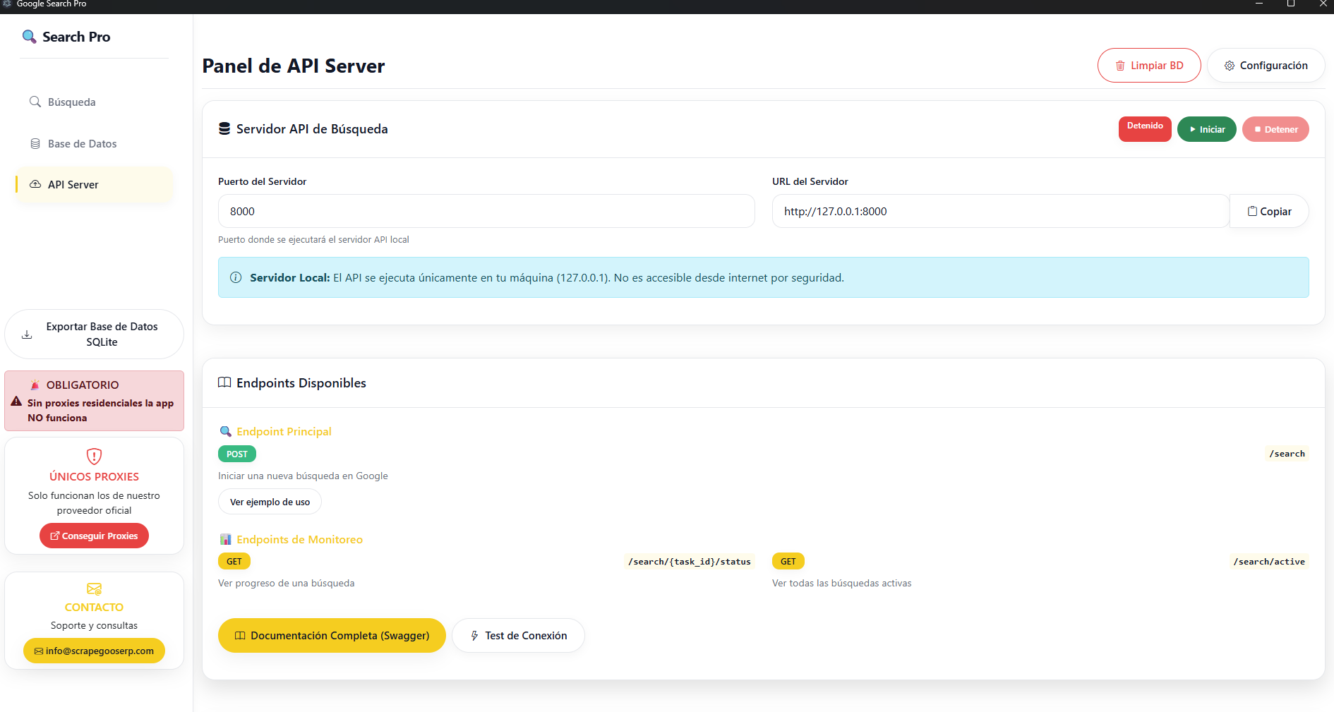 API Server Interface